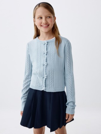 кардиган с бантиками для девочек - детская одежда, обувь и аксессуары для всех возрастов для школы 