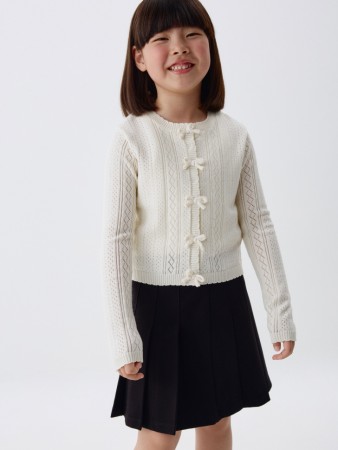 кардиган с бантиками для девочек - джемперы, свитеры и кардиганы для школы 