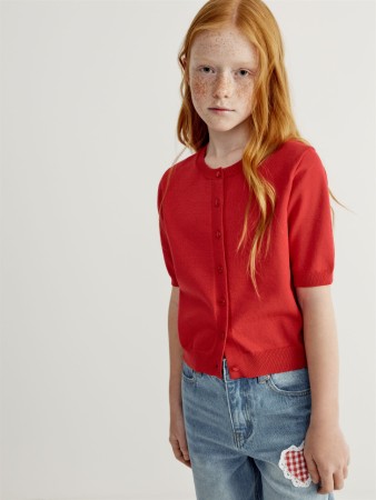 кардиган с коротким рукавом для девочек фотография