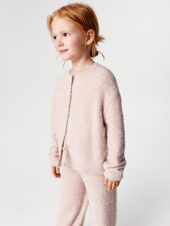 кардиган с люрексом для девочек - детская одежда, обувь и аксессуары с круглым вырезом 