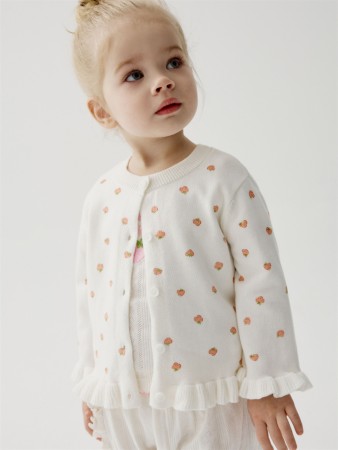 кардиган с принтом для малышей - детская одежда с вырезом 