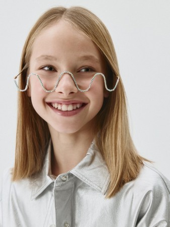 карнавальные очки с декором из страз для девочек - детская одежда sela 