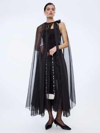 кейп макси из шифона - пончо и кейпы