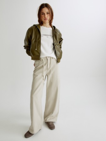 классические прямые джинсы с кулиской - женские джинсы на кулиске 