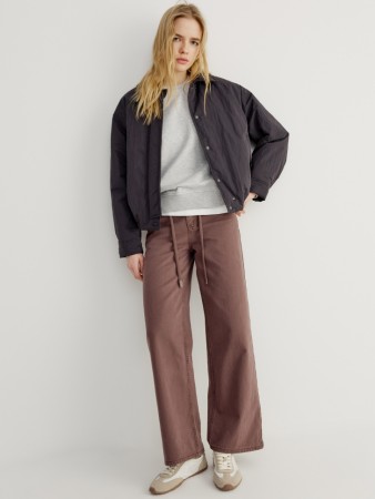 классические прямые джинсы с кулиской - женские джинсы