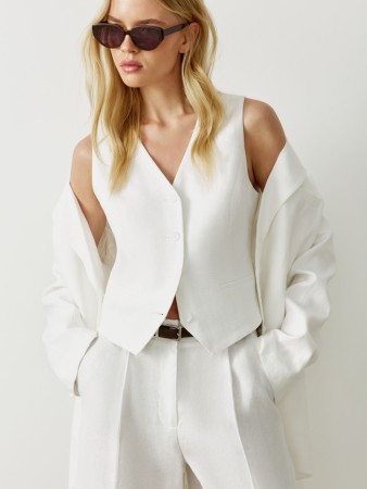 классический жилет из льна премиум качества фотография