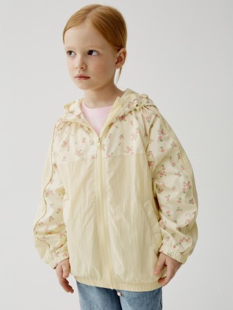 комбинированная ветровка с капюшоном для девочек - детские легкие куртки и ветровки