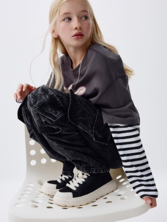 комбинированные ботинки детские - детская обувь на застежке 