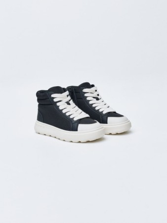 комбинированные ботинки детские - детская обувь на застежке 