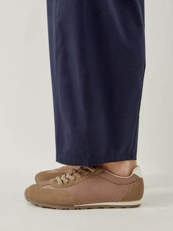 комбинированные кеды из натуральной замши и текстиля - женская обувь замшевая 