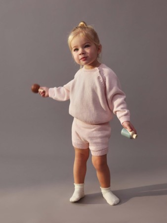 комплект из джемпера и шорт для малышей - шорты свободные 