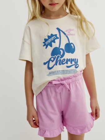 комплект из футболки и шорт для девочек - детская одежда для детей 
