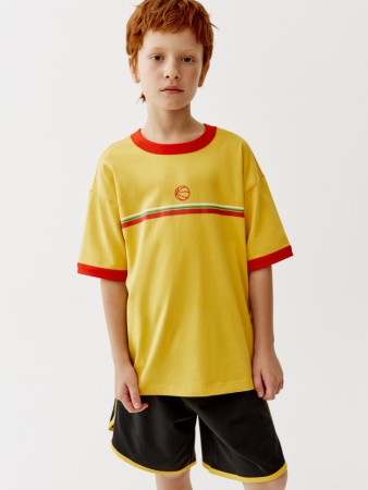 комплект из футболки и шорт для мальчиков - детские футболки и поло с лампасами 