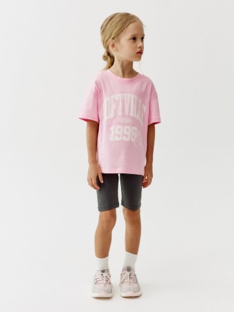 комплект из футболки и велосипедок для девочек - детские футболки прилегающие 