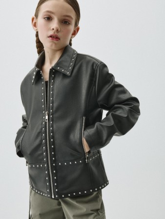 короткая куртка-косуха для девочек фотография