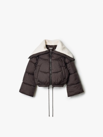 короткая куртка с объемным воротником для девочек - детская одежда, обувь и аксессуары пуховая 