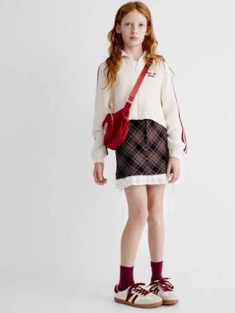 короткая юбка с оборкой для девочек фотография