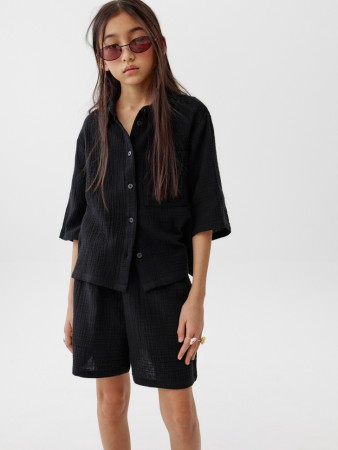 короткие шорты из муслина для девочек - детская одежда sela 