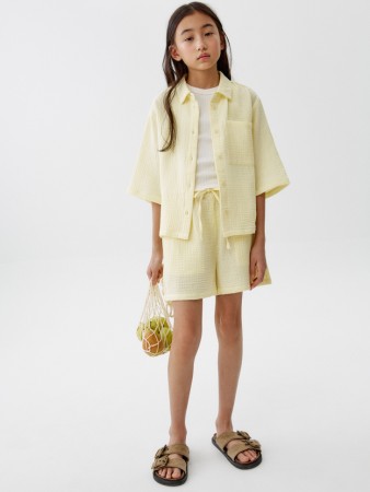 короткие шорты из муслина для девочек - детская одежда sela 