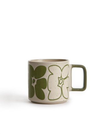 кружка из каменной керамики с рисунком - товары для дома