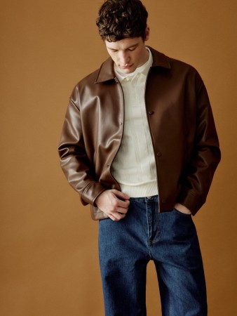 куртка из экокожи - мужская одежда, обувь и аксессуары с длинным рукавом 