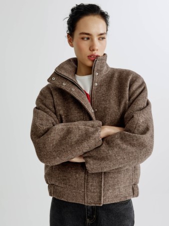 куртка из пальтовой ткани фотография