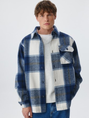 куртка-рубашка в клетку - мужская одежда, обувь и аксессуары с разрезом 