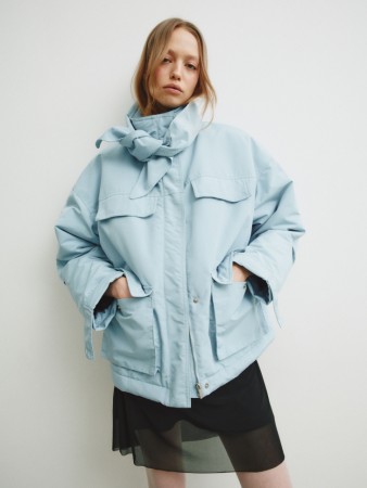 куртка с шарфом из линейки  young - куртки на кнопках 