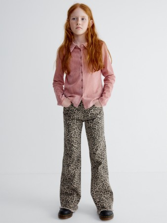 леопардовые джинсы bootcut для девочек - детская одежда, обувь и аксессуары для всех возрастов клеш 