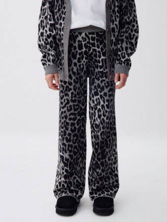 леопардовые вязаные брюки для девочек фотография