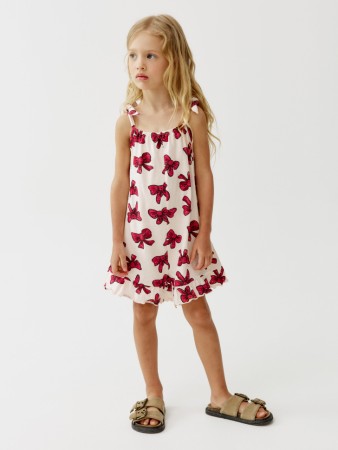 летний трикотажный комбинезон для девочек - детские комбинезоны на завязках 