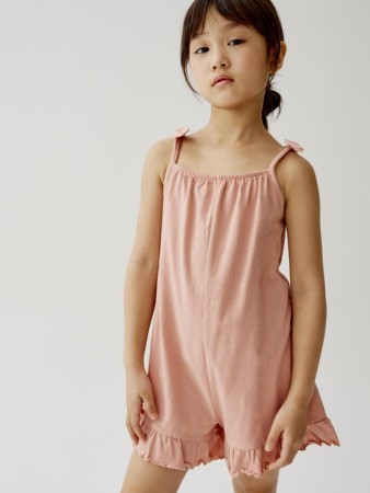 летний трикотажный комбинезон для девочек - детские комбинезоны хлопковые 