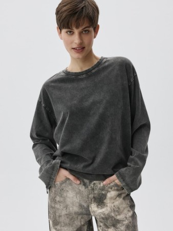лонгслив anna oversize fit - женская одежда короткая 