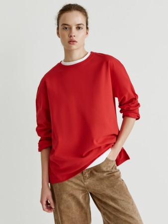 лонгслив anna oversize fit - женские футболки и поло длинные 