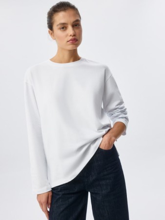 лонгслив anna oversize fit - женская одежда сливовая 