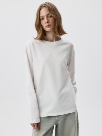 лонгслив anna oversize fit - женская одежда сливовая 