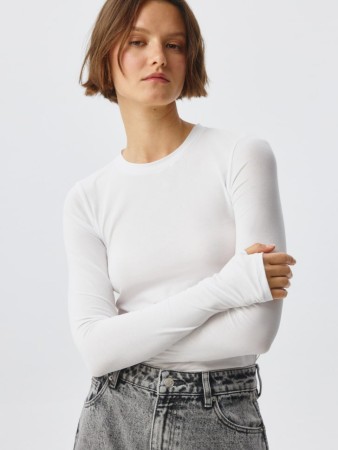 лонгслив из тонкого хлопка - женские лонгсливы женские 