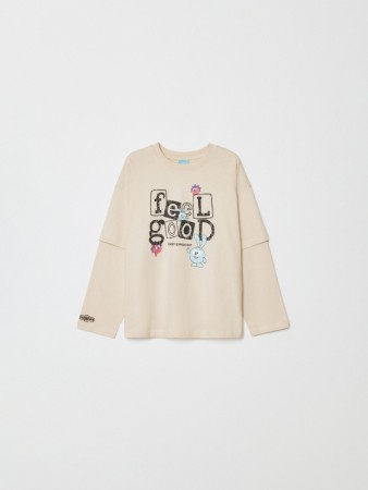 лонгслив оверсайз для мальчиков с принтом  x смешарики - детская одежда, обувь и аксессуары для всех возрастов для мальчиков 