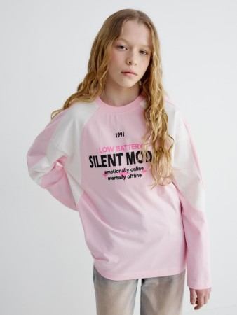 лонгслив оверсайз в гоночном стиле для девочек фотография