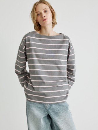 лонгслив оверсайз в полоску - женские футболки и поло длинные 