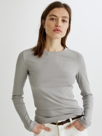 лонгслив приталенный в рубчик - женские футболки и поло длинные 