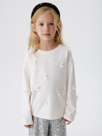 лонгслив с бантиками для девочек - детская одежда, обувь и аксессуары для всех возрастов с бантом 