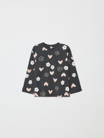 лонгслив с принтом для девочек - детская одежда, обувь и аксессуары для всех возрастов прямая 