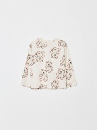 лонгслив с принтом для девочек - детская одежда, обувь и аксессуары для всех возрастов прямая 