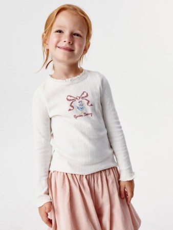 лонгслив с принтом для девочек фотография