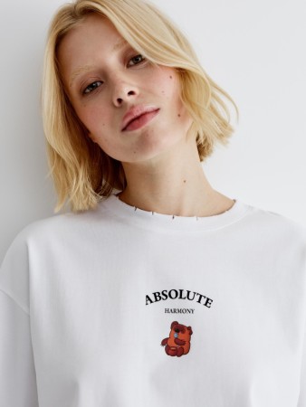 лонгслив с принтом  x союзмультфильм - женские футболки и поло длинные 