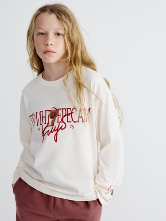 лонгслив с вышивкой для девочек из коллекции  x союзмультфильм - детские лонгсливы для девочек 