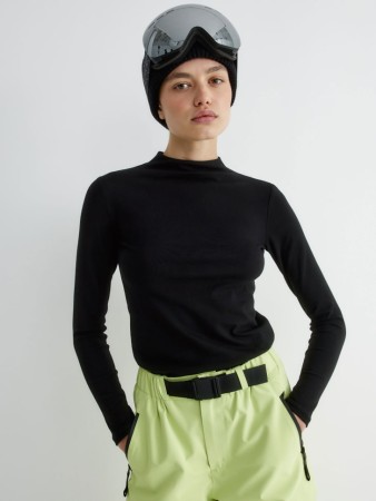 лонгслив в мелкий рубчик из горнолыжной коллекции - женская одежда