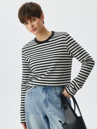 лонгслив в полоску - женские футболки и поло прямые 