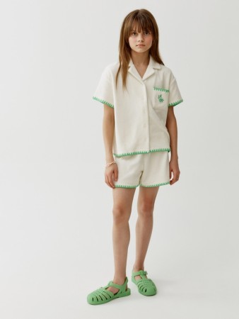 махровые шорты с вышивкой для девочек - детская одежда для детей 